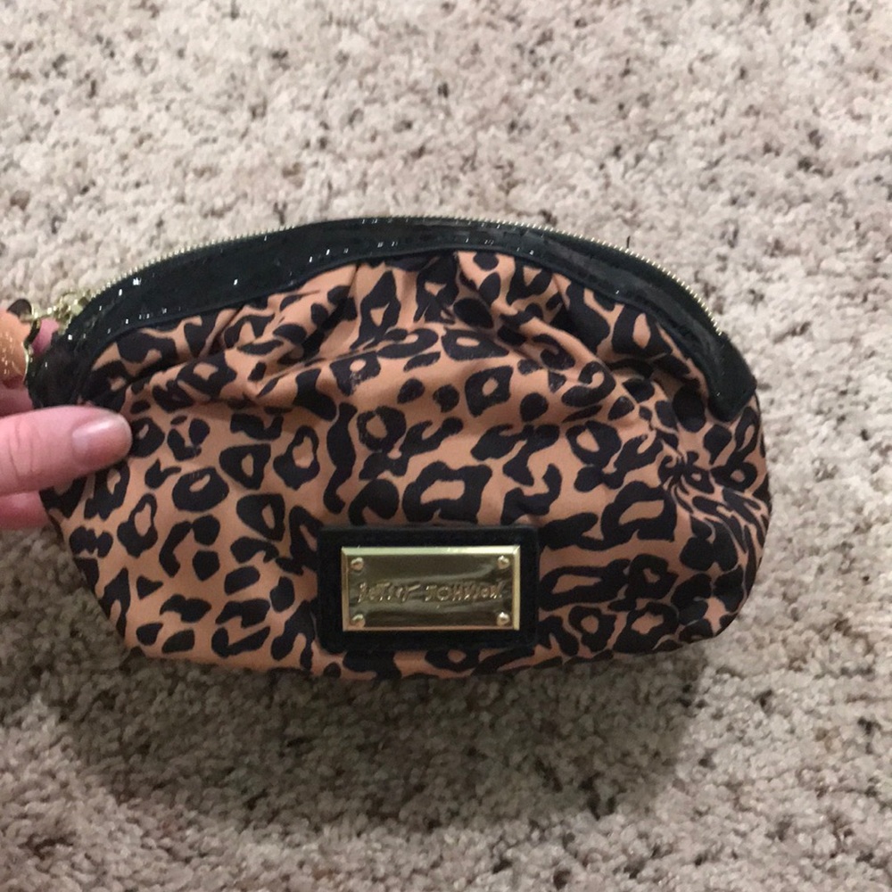Leopard Betsey Johnson cosmetic bag